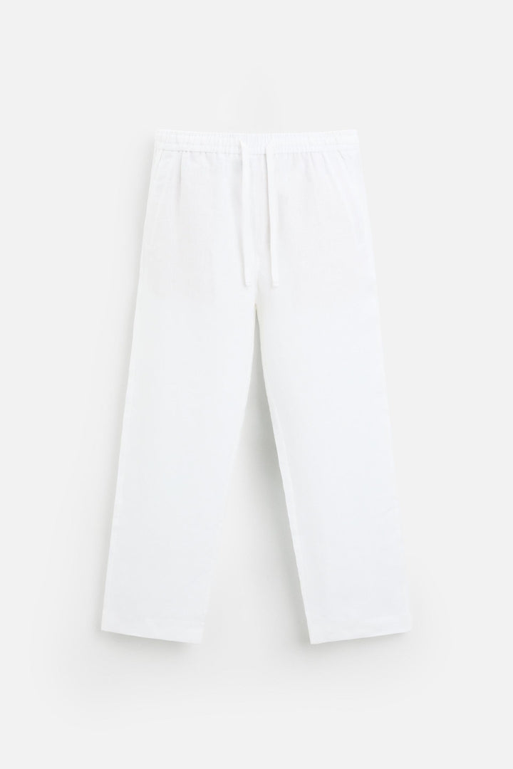 Premium linen summer set white