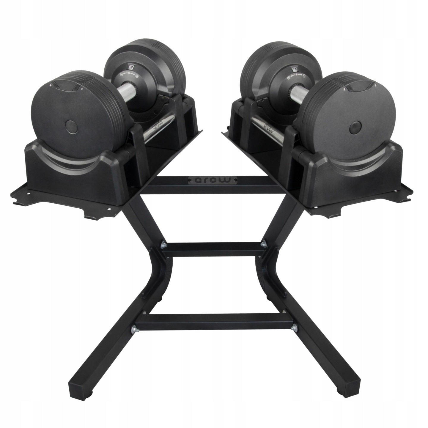 ZESTAW 2X HANTLE REGULOWANE CZARNE 23,5KG + STOJAK CZARNY NA HANTLE DO 100