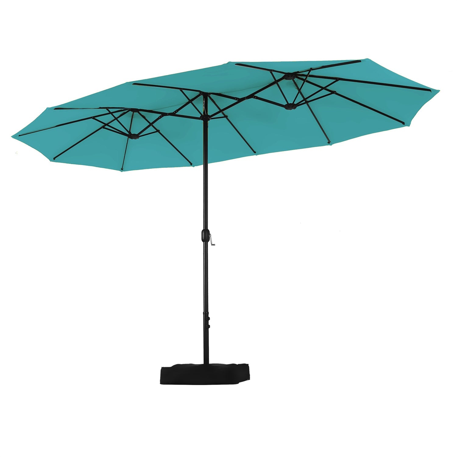 15ft Double-Sided Patio Extra Large Twin Umbrella with Base