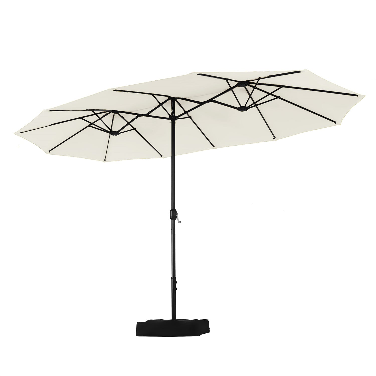 15ft Double-Sided Patio Extra Large Twin Umbrella with Base