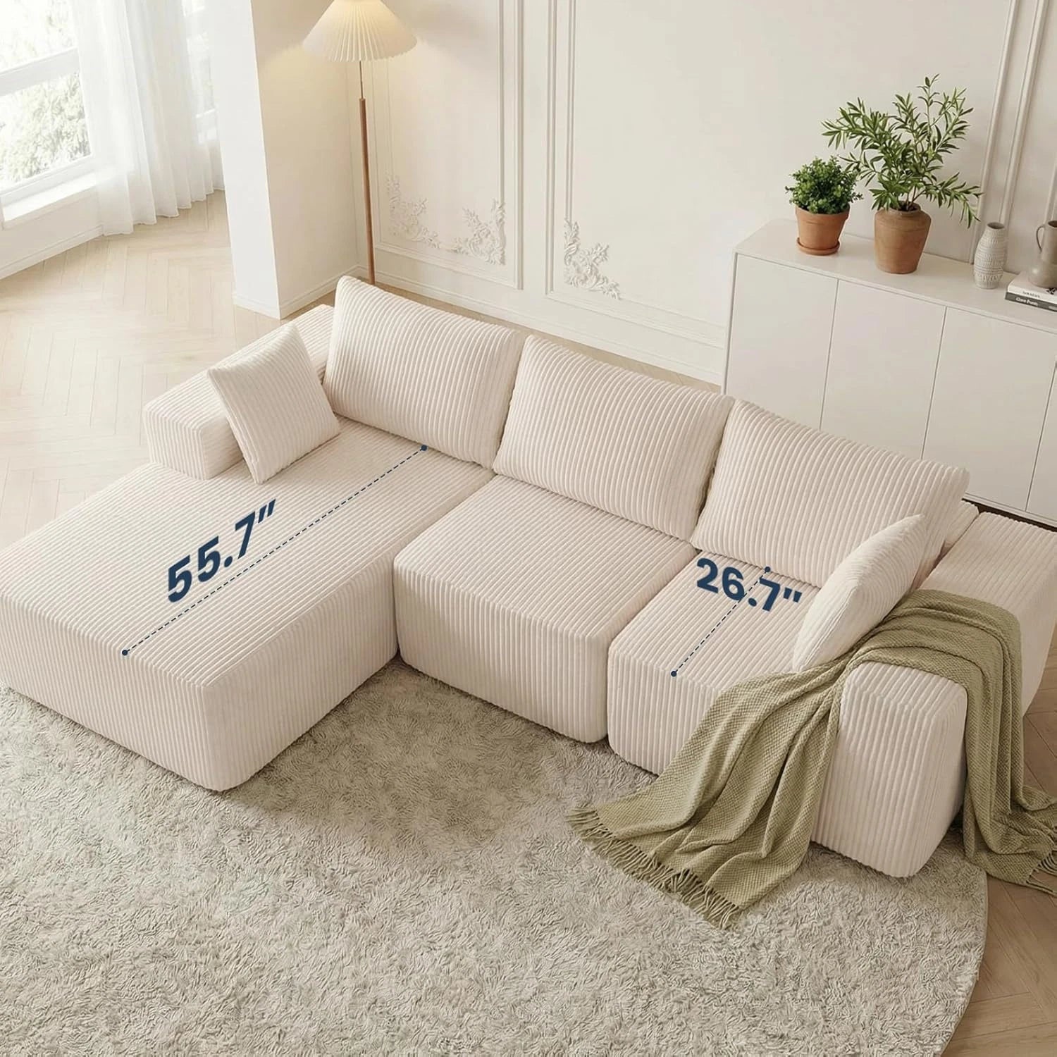 "Boneless Couch Beige" - Kanapa bez ramy Beżowa " XL Special"
