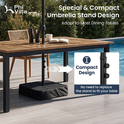 15ft Double-Sided Patio Extra Large Twin Umbrella with Base