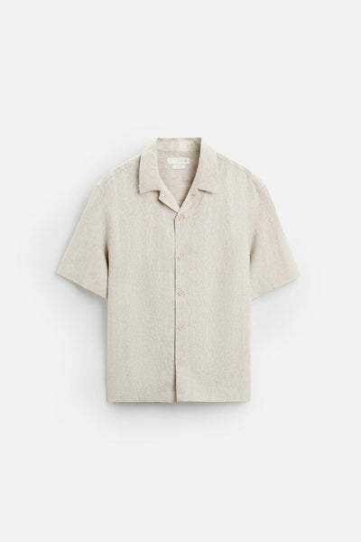Premium linen summer set taupe