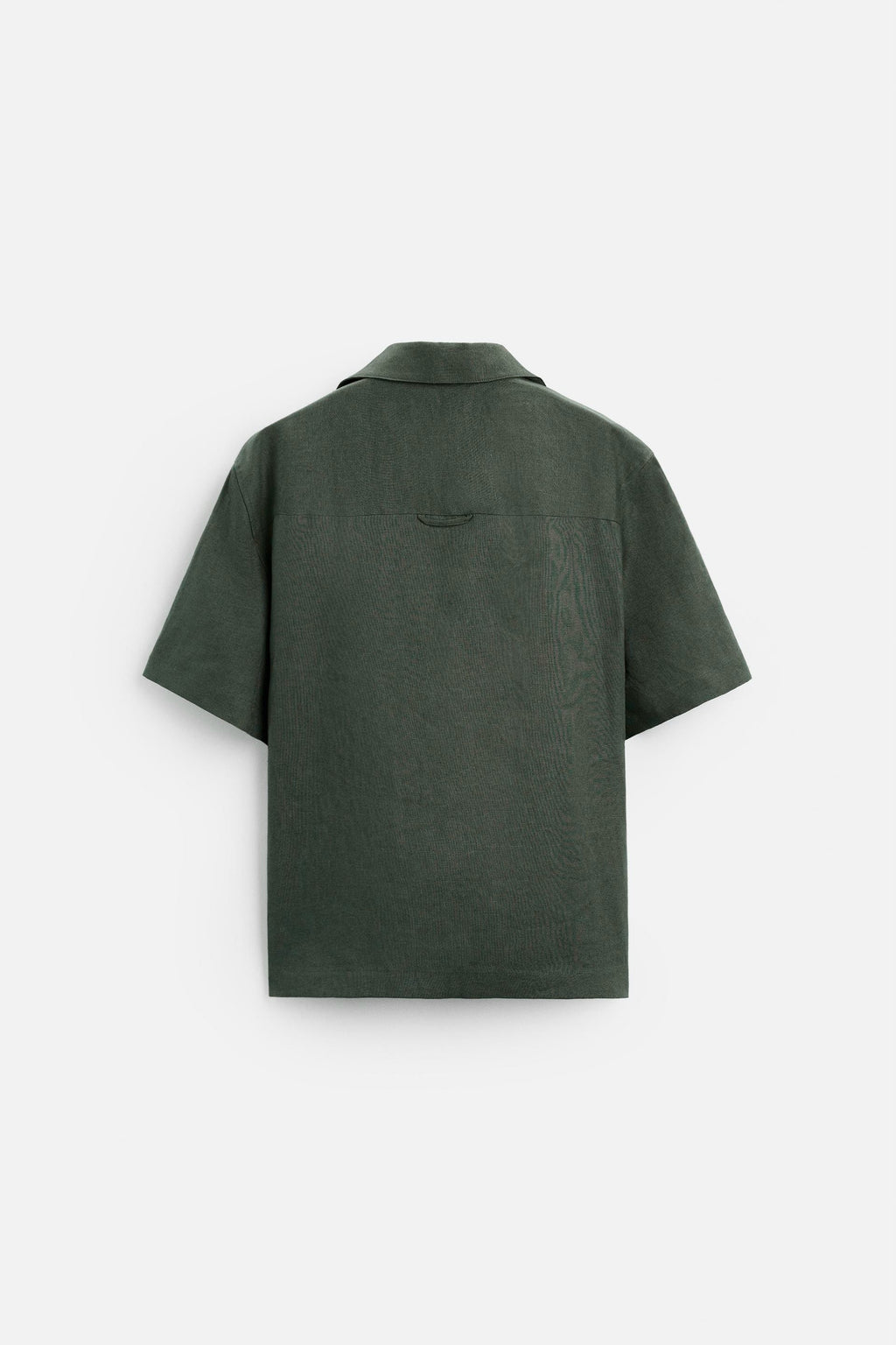 Linen shirt buttons army green