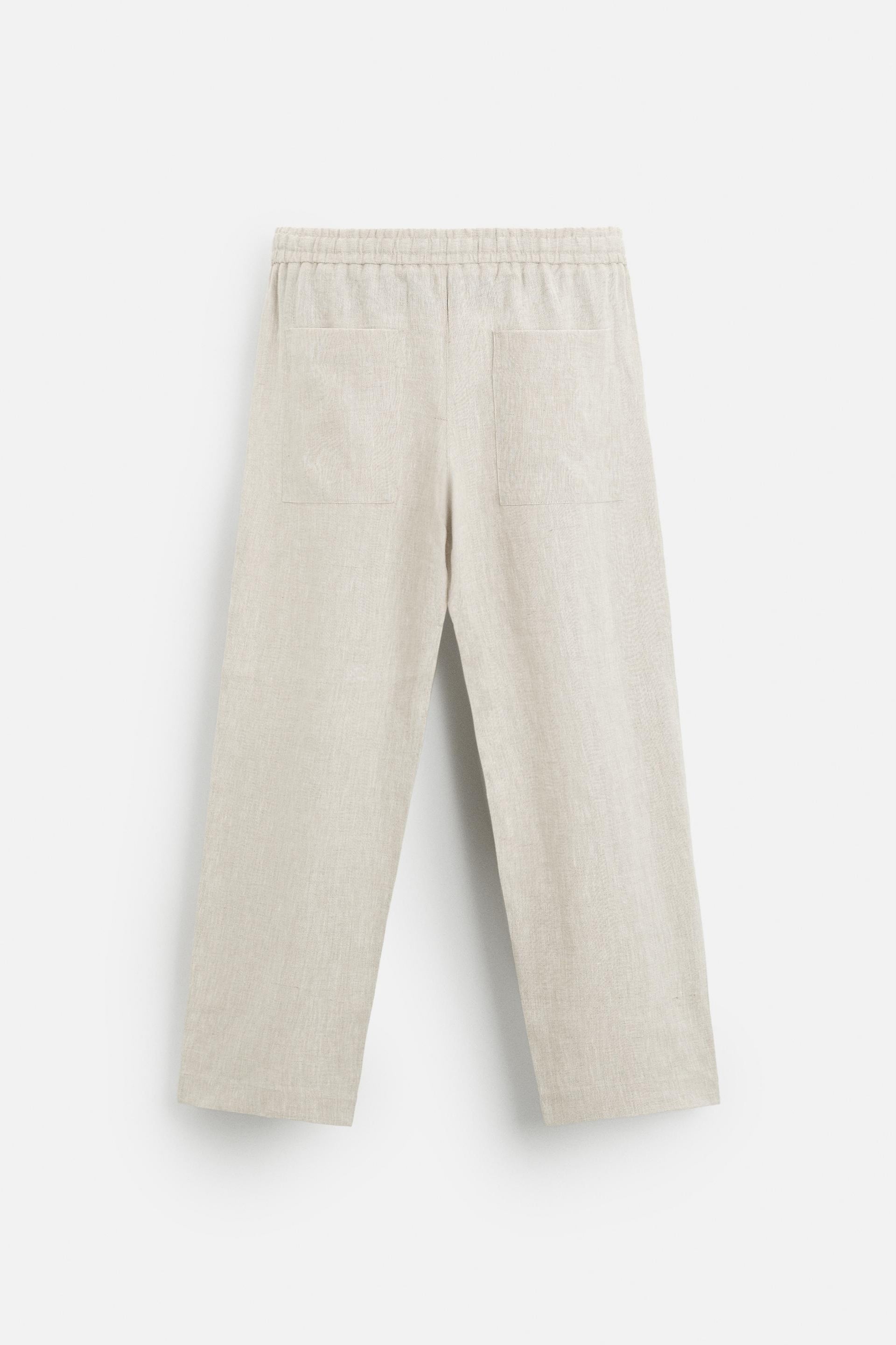 Linen trousers light beige