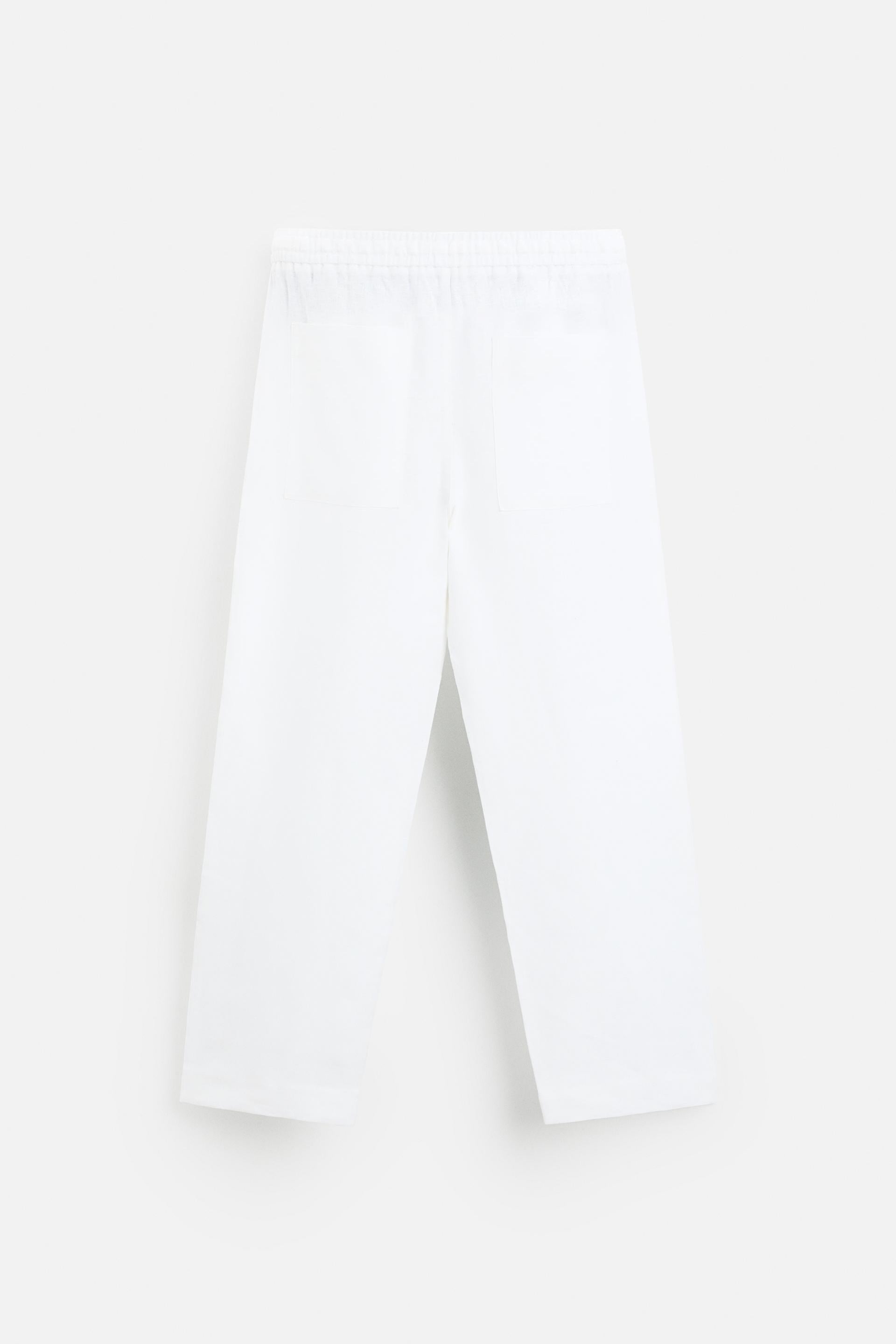 Linen trousers light white