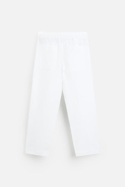 Premium linen summer set white