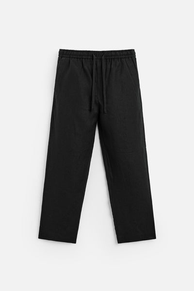 Linen trousers light black