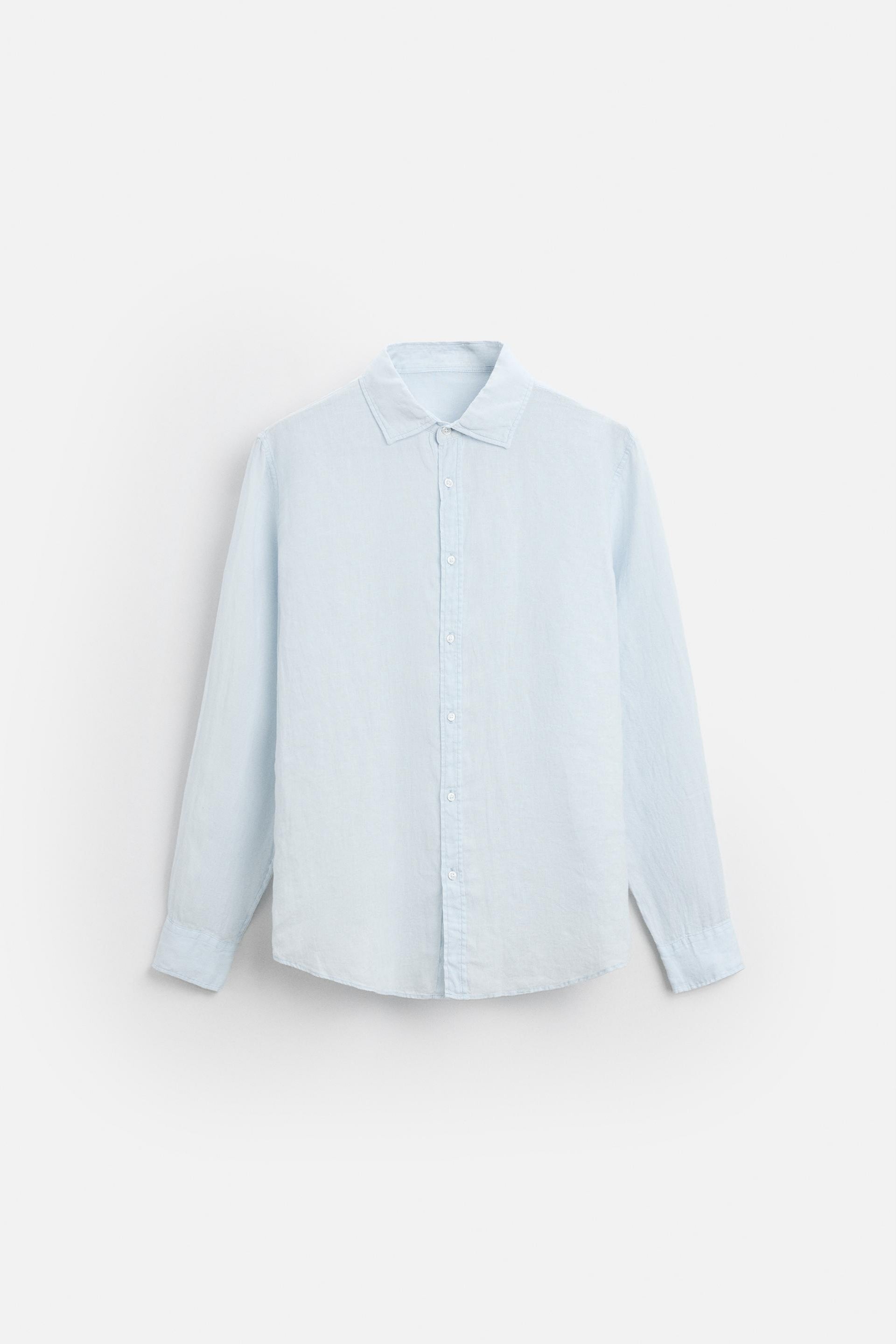 Linen shirt light blue