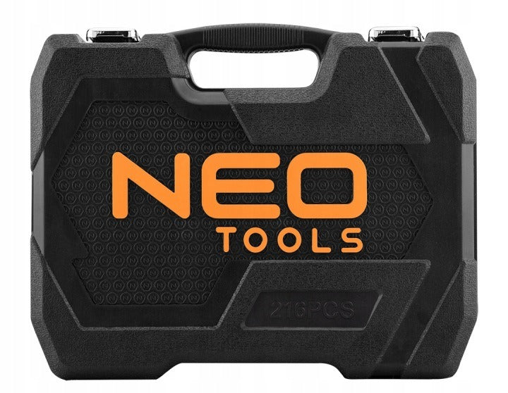 NEO Zestaw Kluczy Nasadowych 216 el. 1/2" 1/4" 3/8" - Klucze Nasadowe CrV