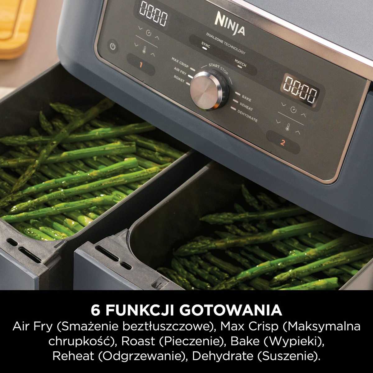 Ninja MAX | Air Fryer 9,5L | Dual Zone 6-w-1