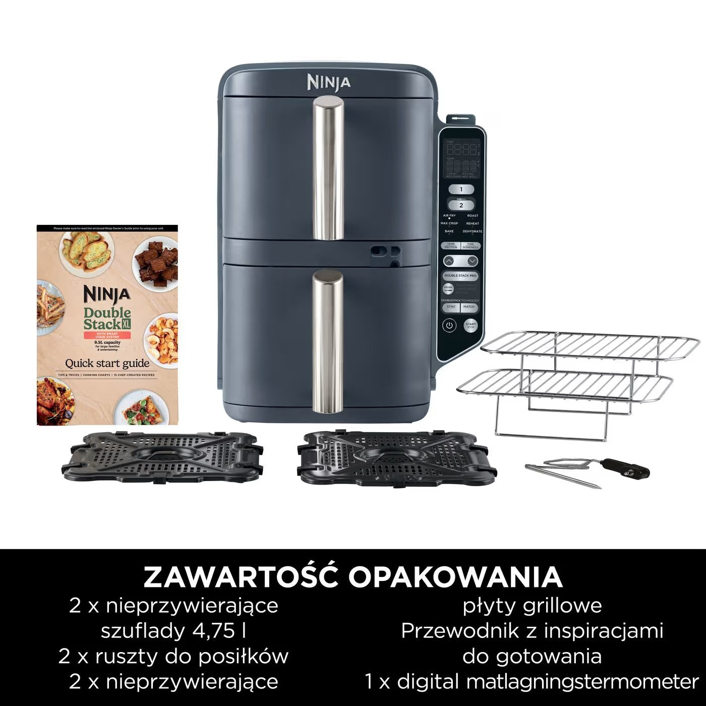 Ninja MAX | Air Fryer 9,5L | Dual Zone 6-w-1