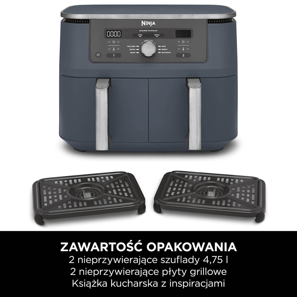 Ninja MAX | Air Fryer 9,5L | Dual Zone 6-w-1