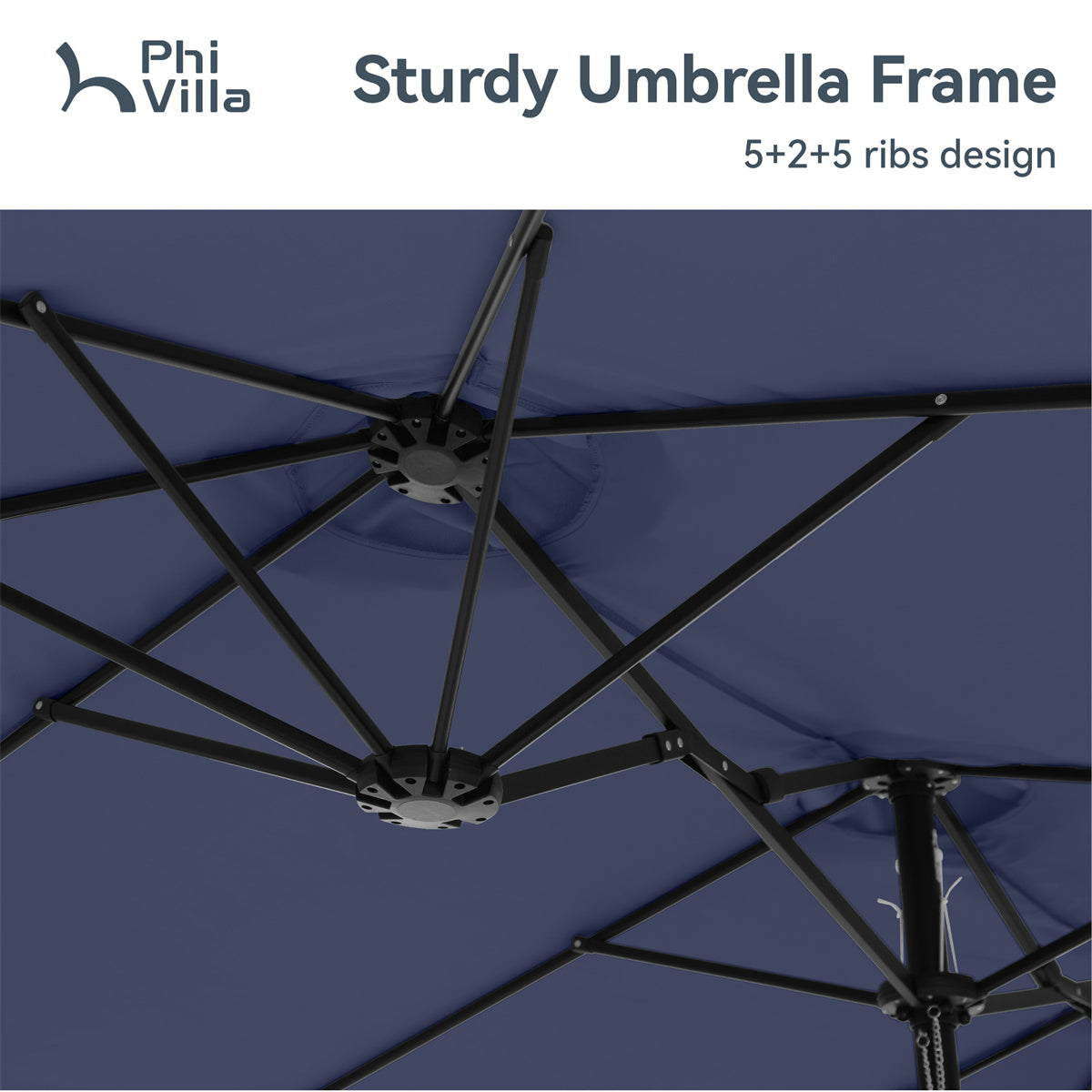 15ft Double-Sided Patio Extra Large Twin Umbrella with Base