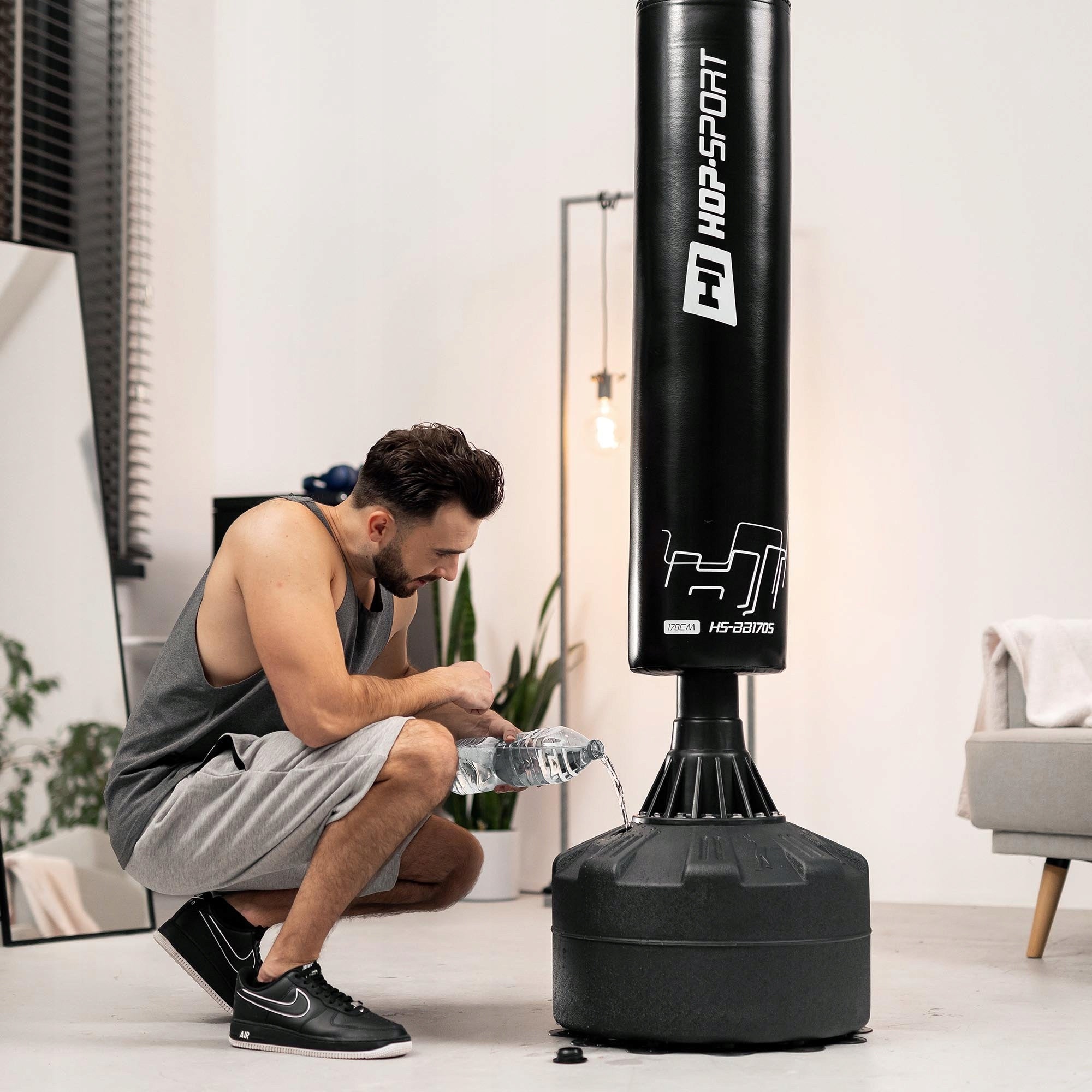 Worek treningowy bokserski wolnostojący 170cm +mocna podstawa
